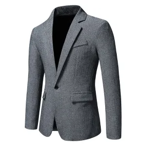 Bohemian Chic Wedding Guest Men Attire Single-Breasted Suit Casual Jacket