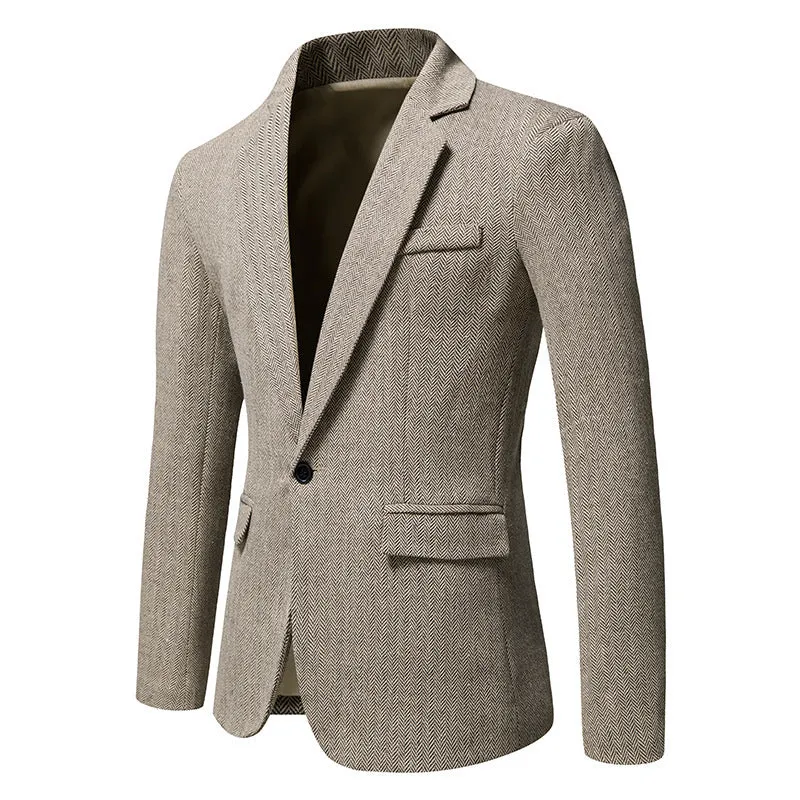 Bohemian Chic Wedding Guest Men Attire Single-Breasted Suit Casual Jacket