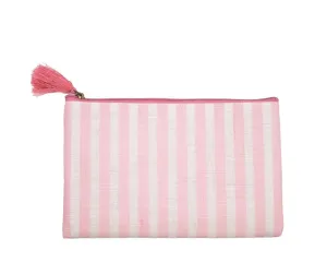 Bonjour Stripe Juco Cosmetic Bag