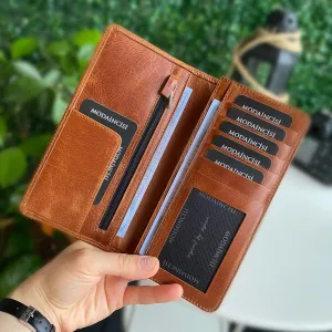Boston - Genuine Leather Wallet with Phone Socket and Kangaroo