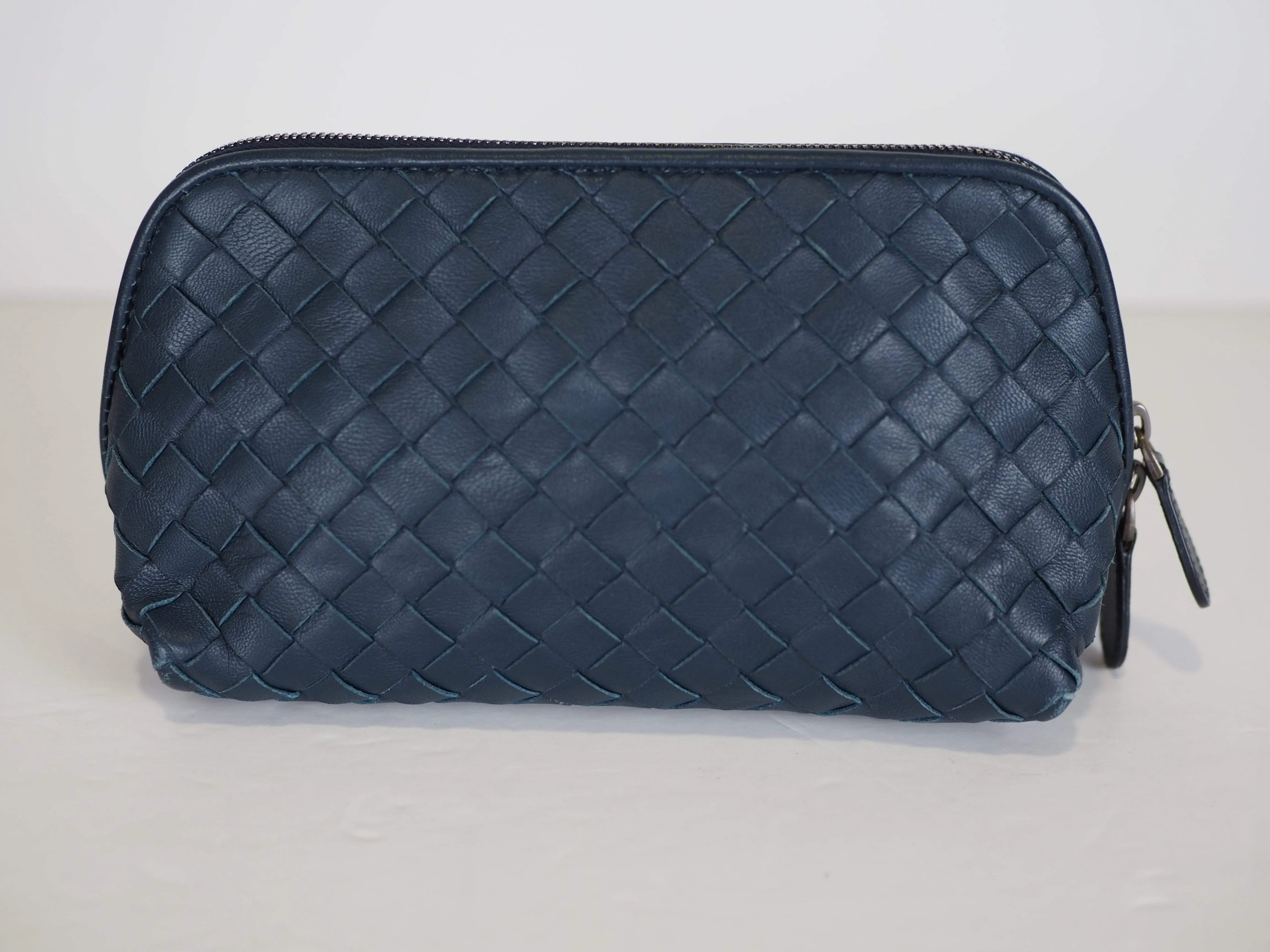 Bottega Intrecciato Cosmetic Pouch Navy