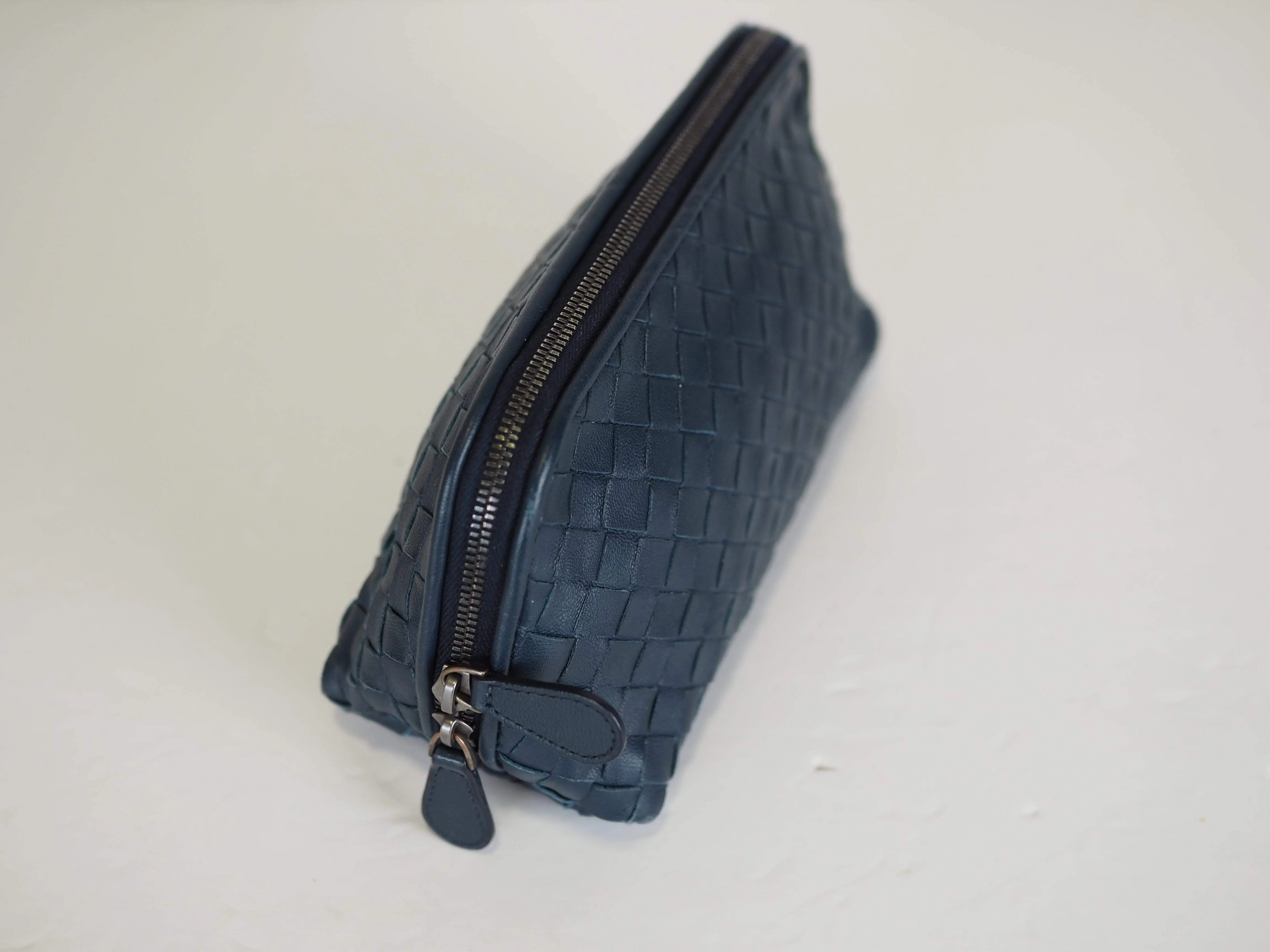 Bottega Intrecciato Cosmetic Pouch Navy