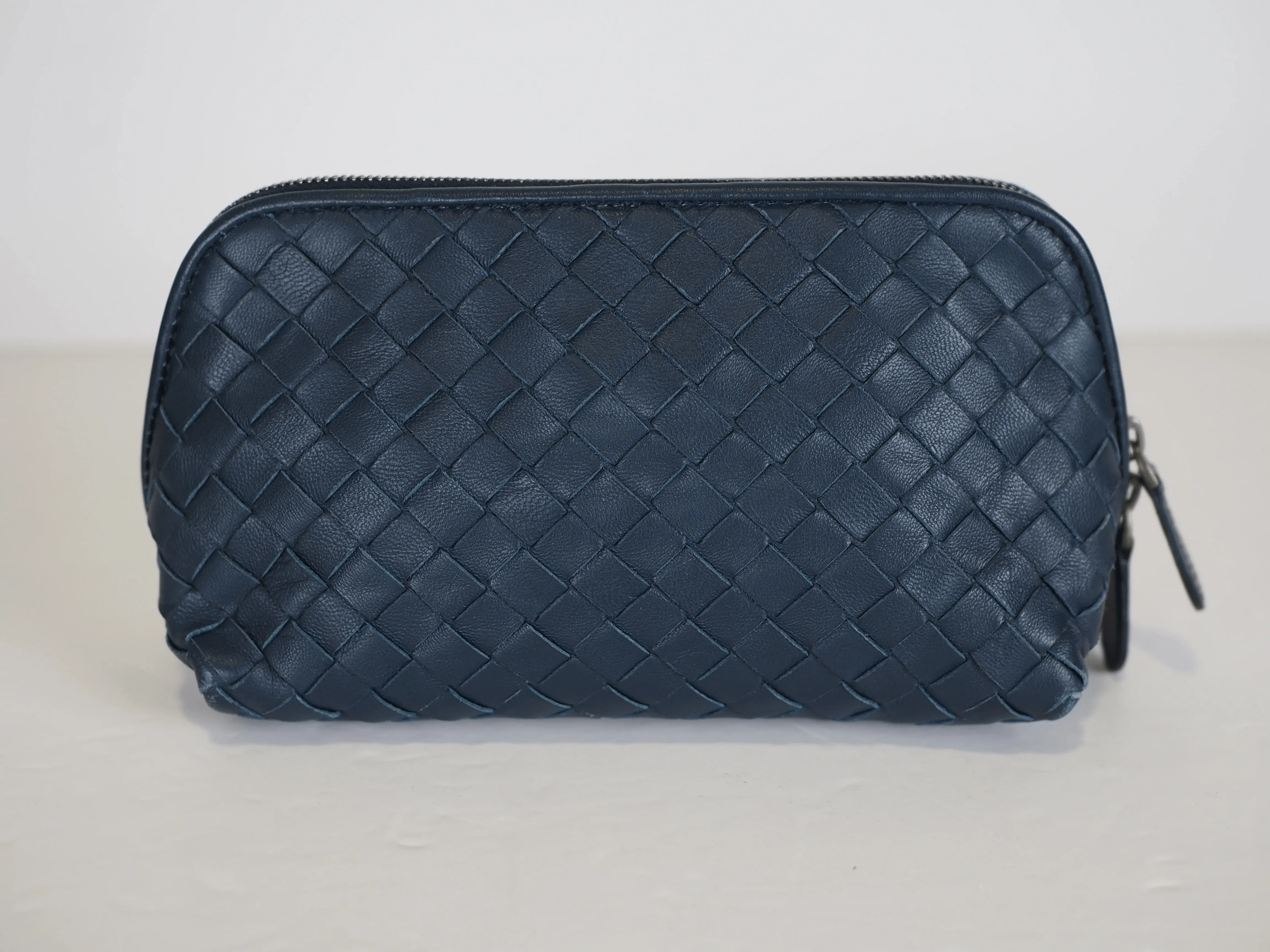 Bottega Intrecciato Cosmetic Pouch Navy