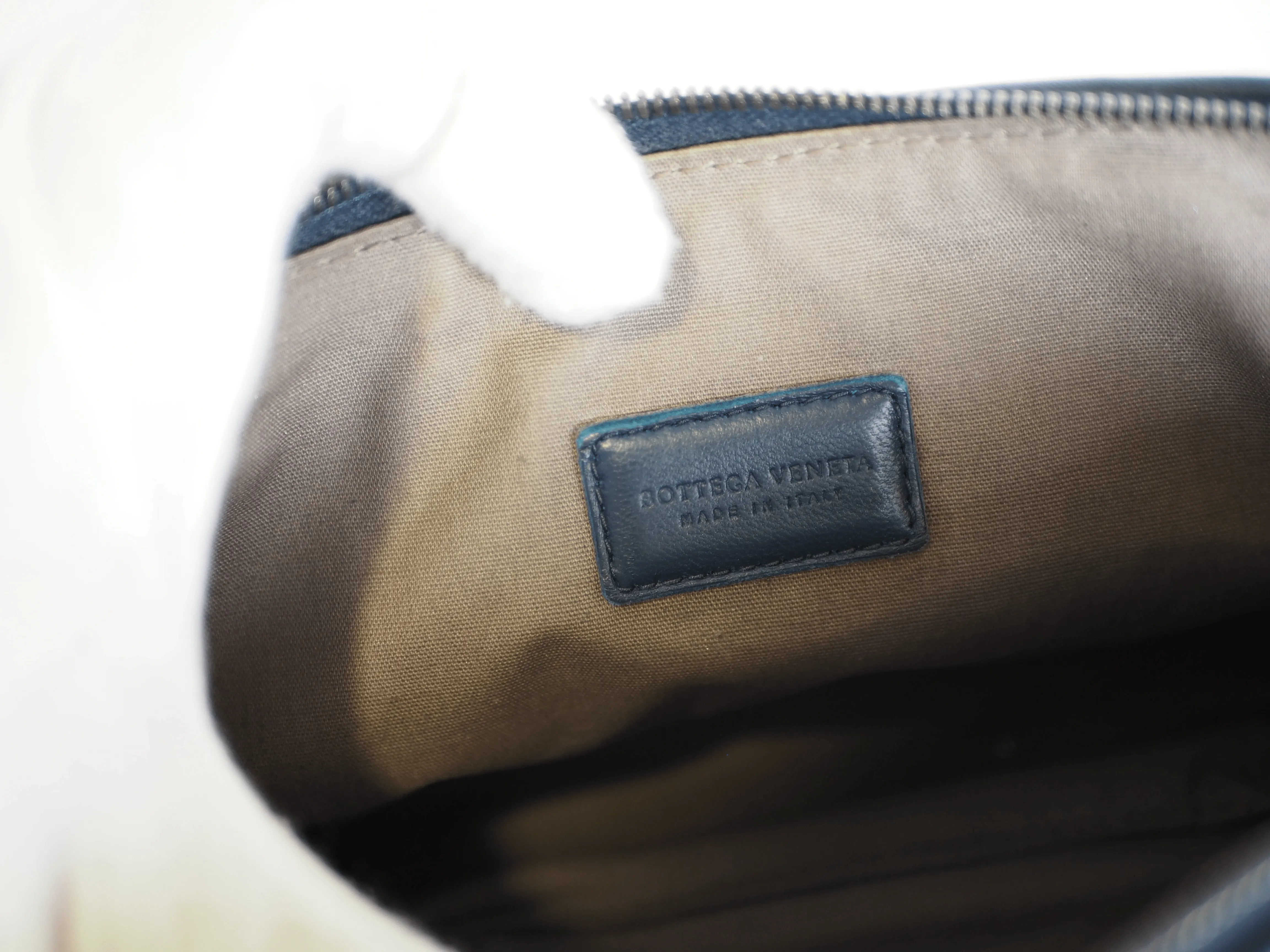 Bottega Intrecciato Cosmetic Pouch Navy