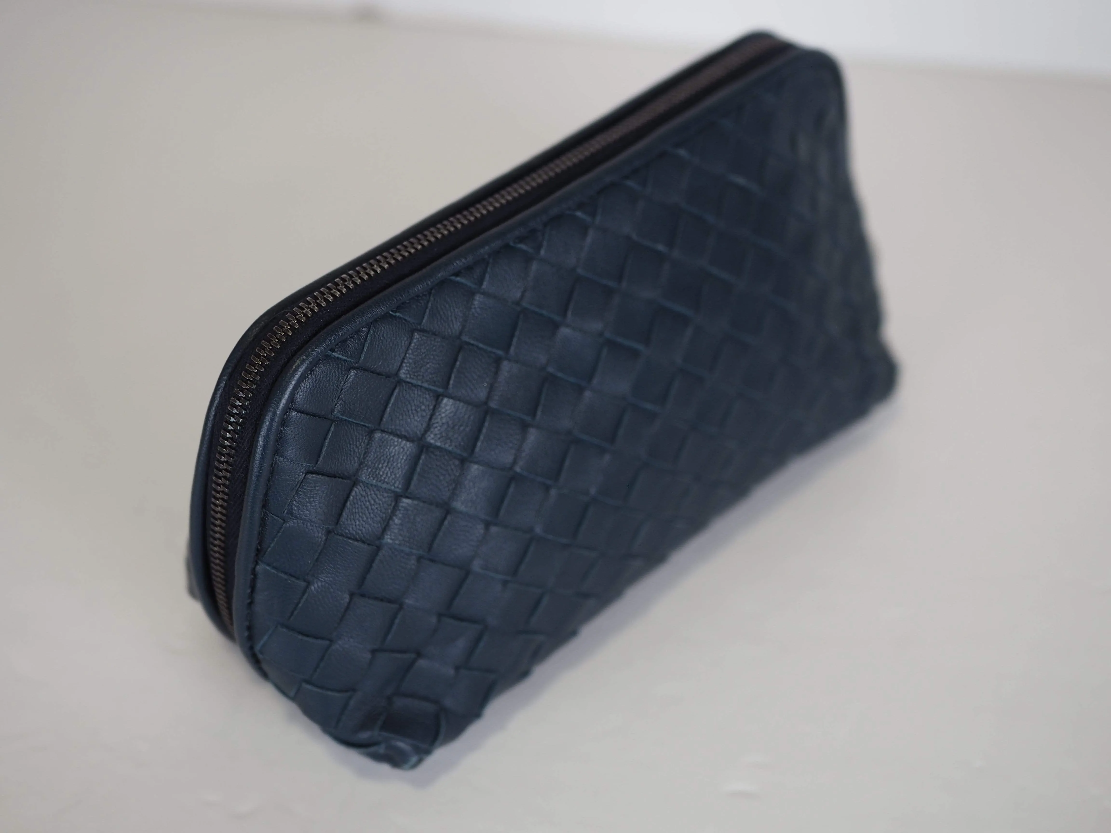 Bottega Intrecciato Cosmetic Pouch Navy