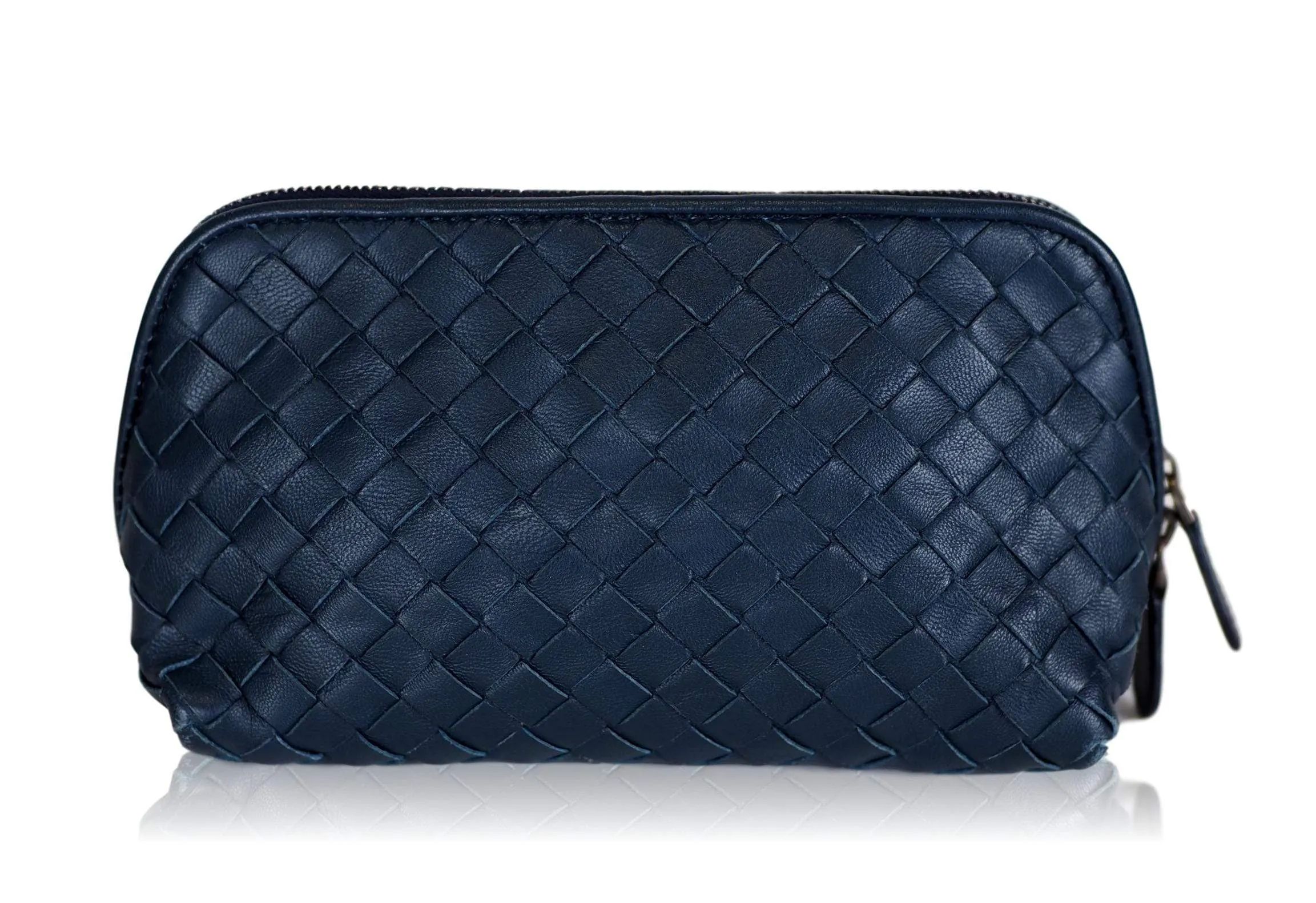 Bottega Intrecciato Cosmetic Pouch Navy