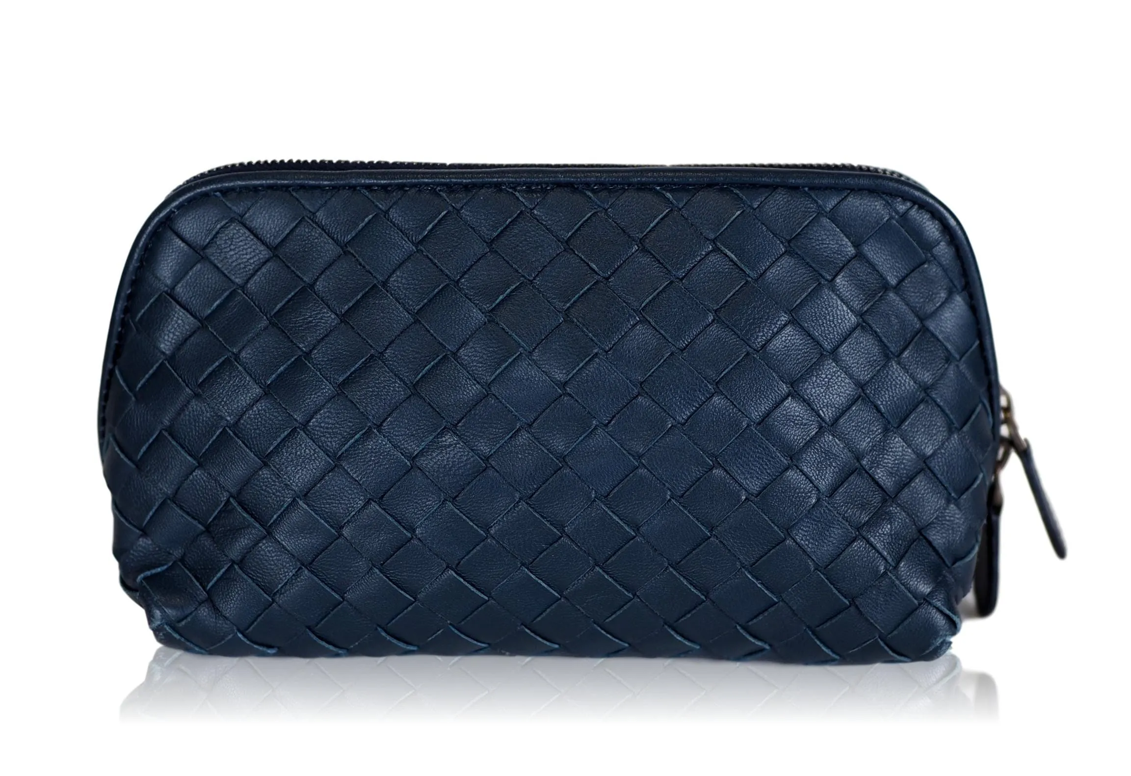 Bottega Intrecciato Cosmetic Pouch Navy