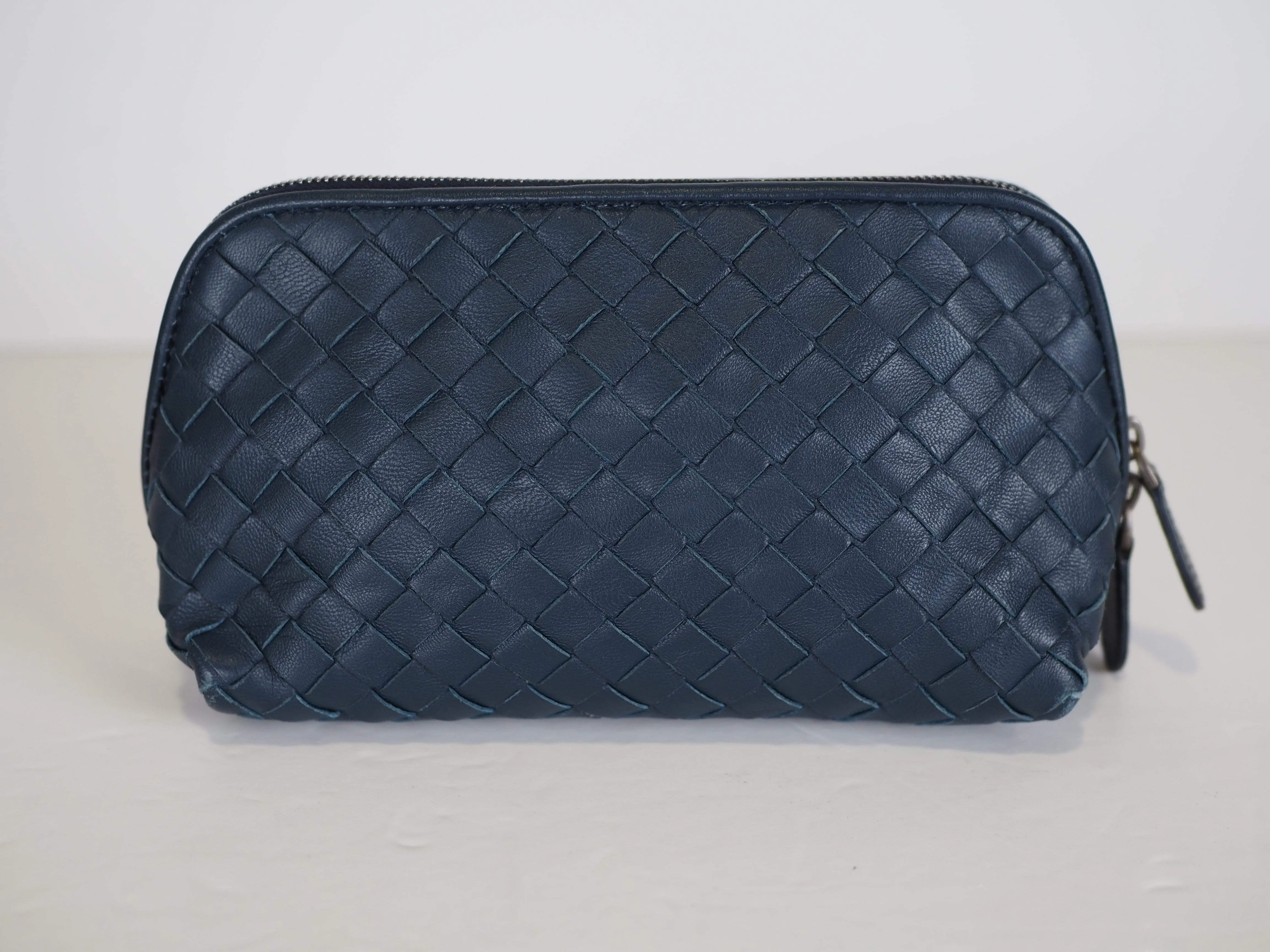 Bottega Intrecciato Cosmetic Pouch Navy