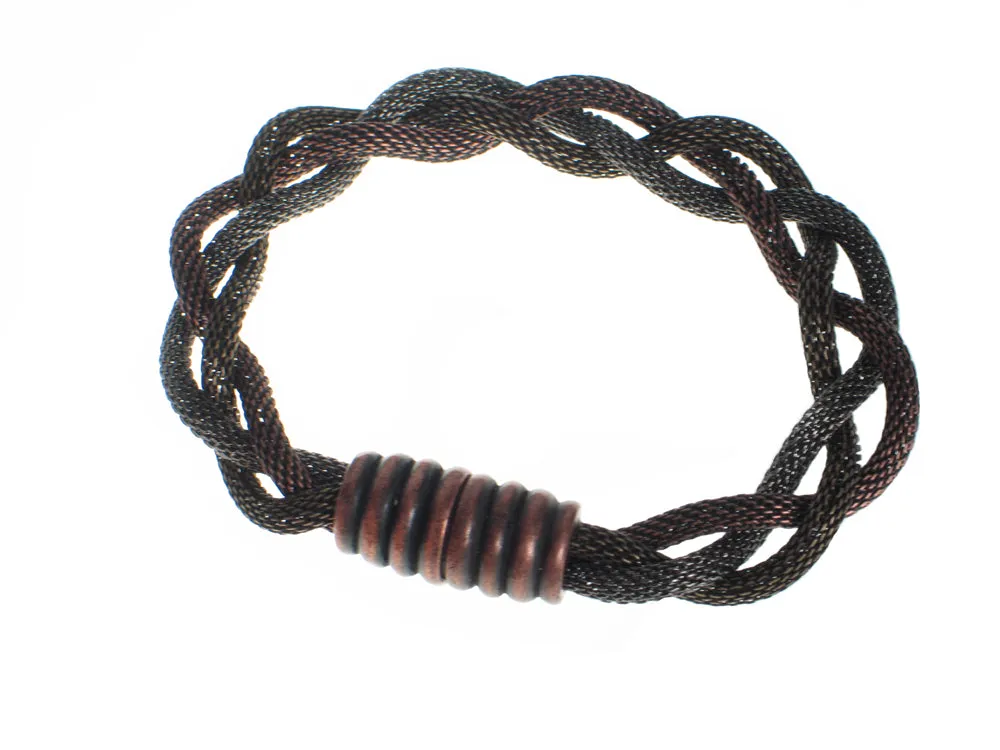 Braided Mesh Bracelet with Magnetic Clasp