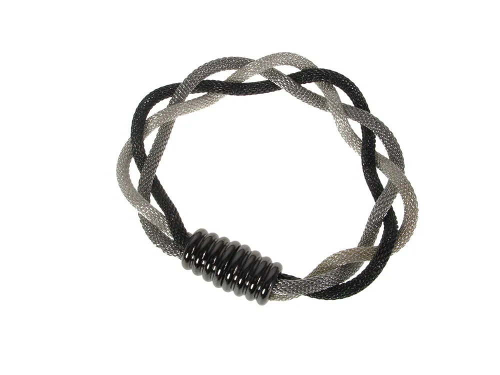 Braided Mesh Bracelet with Magnetic Clasp