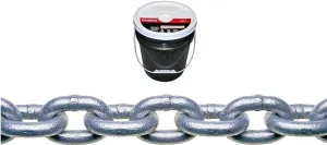 Campbell 014-0633 Proof Coil Chain, 3/8 in, 63 ft L, 30 Grade, Steel, Galvanized :PAIL: QUANTITY: 1