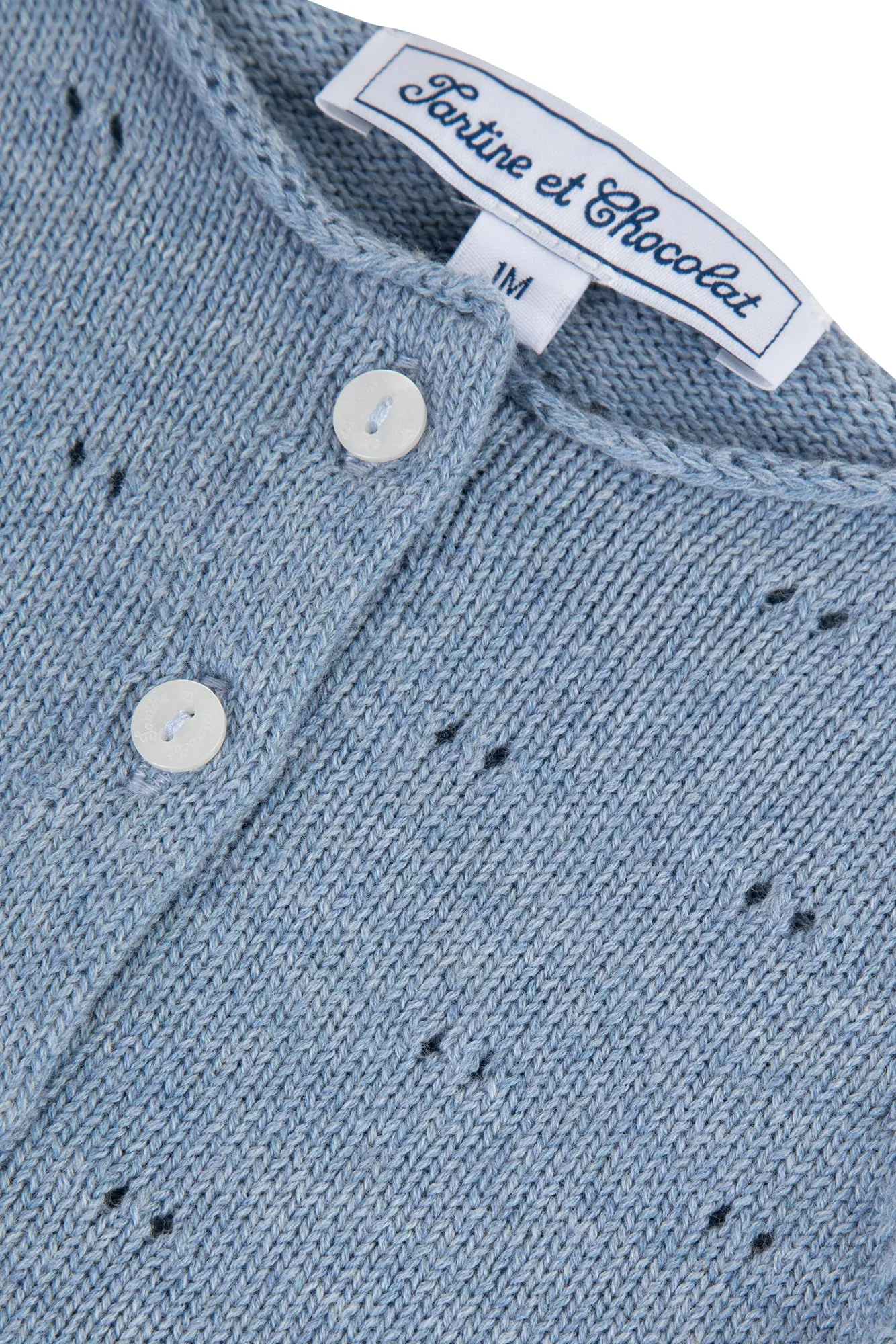 Cardigan - Cloud Blue Knitwear Openwork