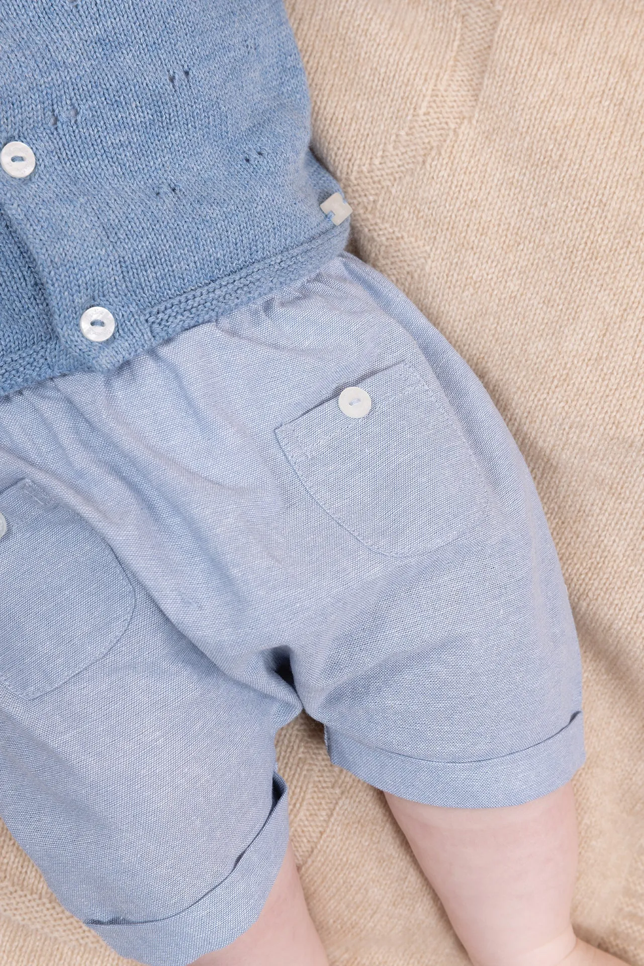 Cardigan - Cloud Blue Knitwear Openwork