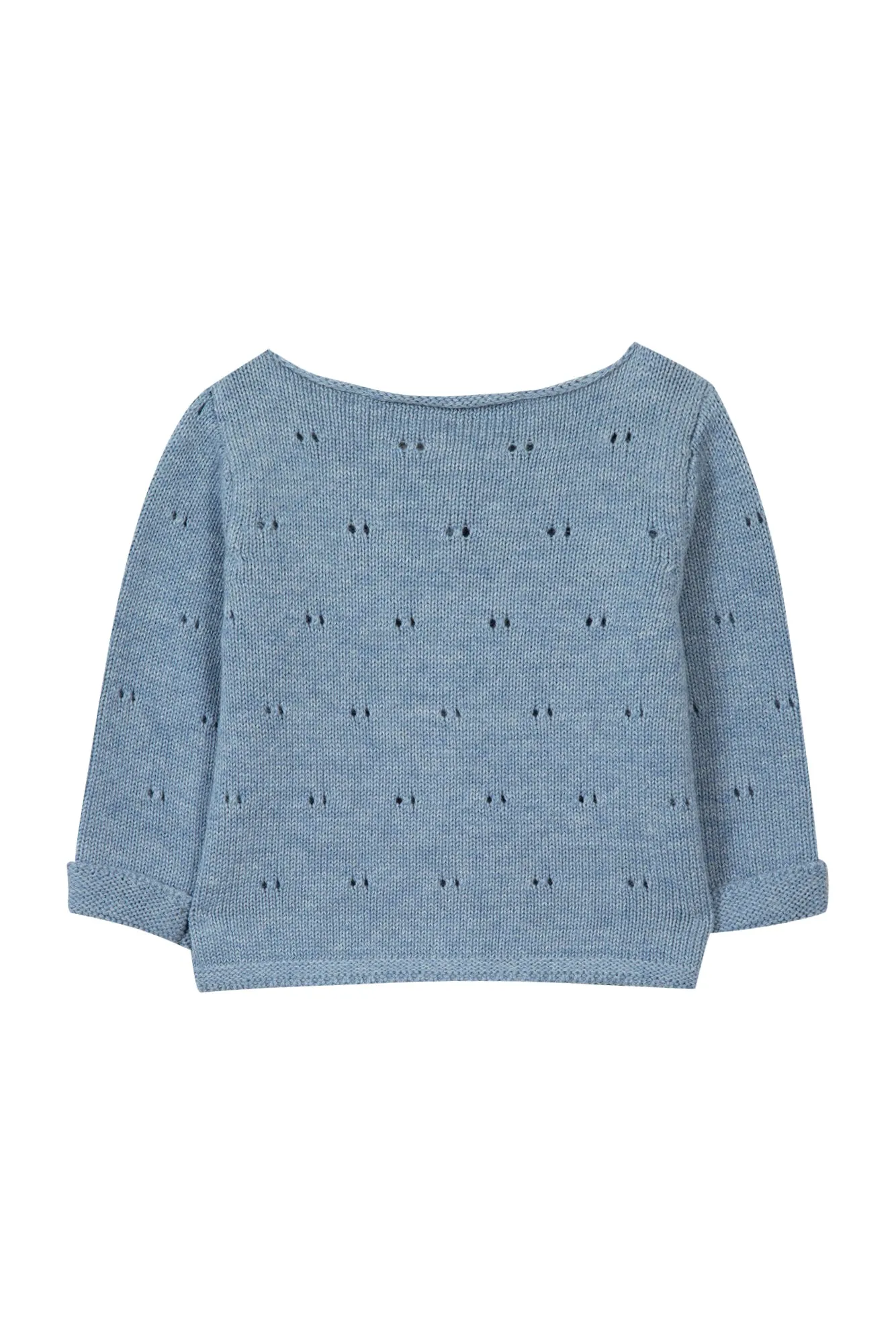 Cardigan - Cloud Blue Knitwear Openwork