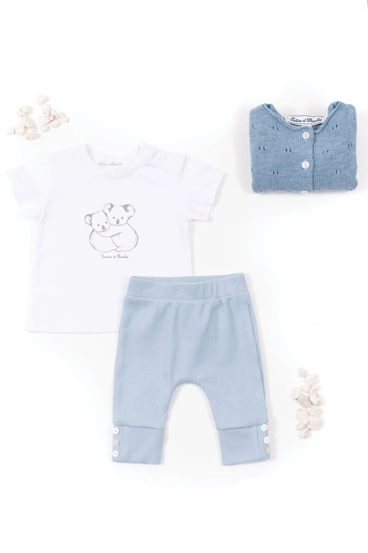 Cardigan - Cloud Blue Knitwear Openwork