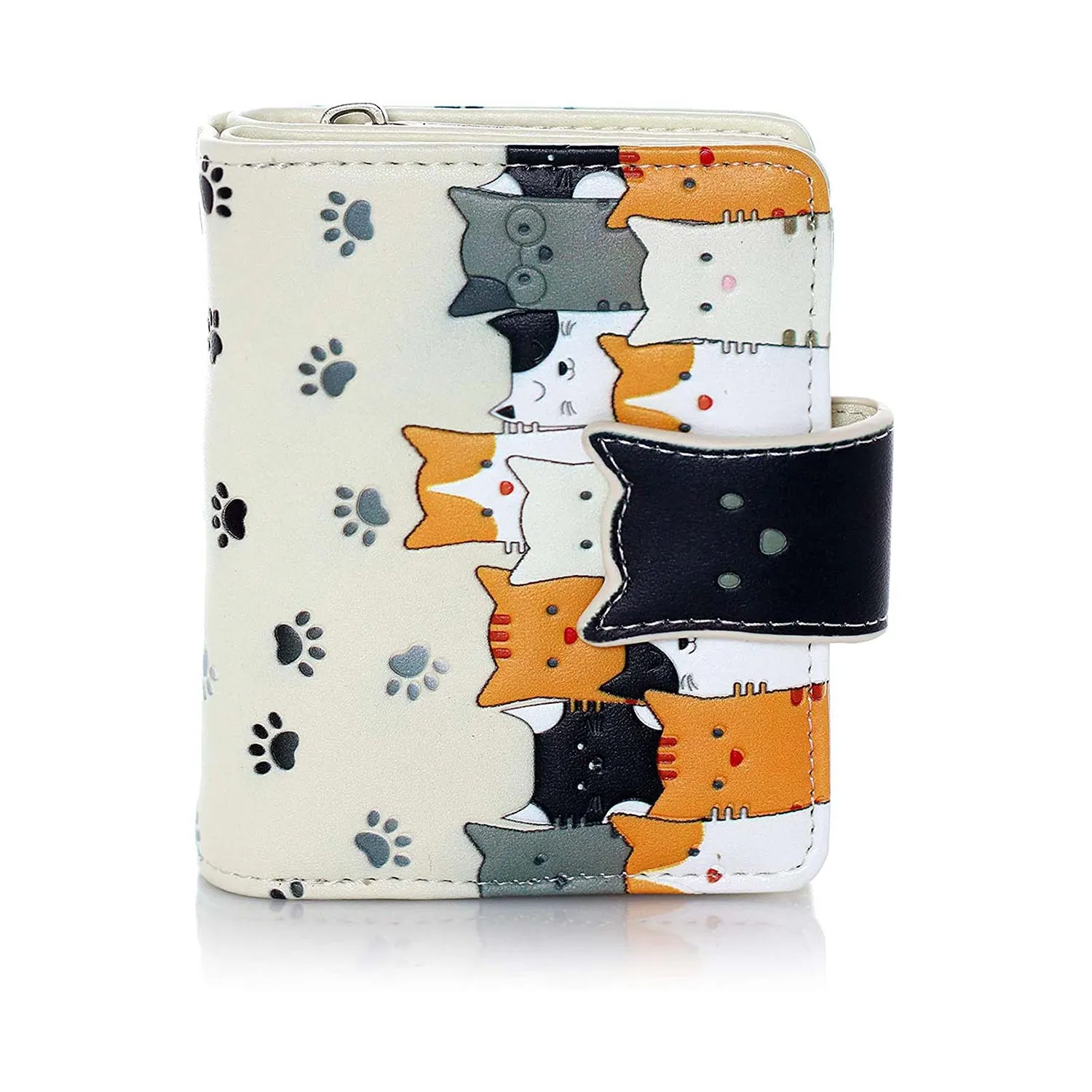 Cat Crowd Zipper Wallet Small by Shagwear