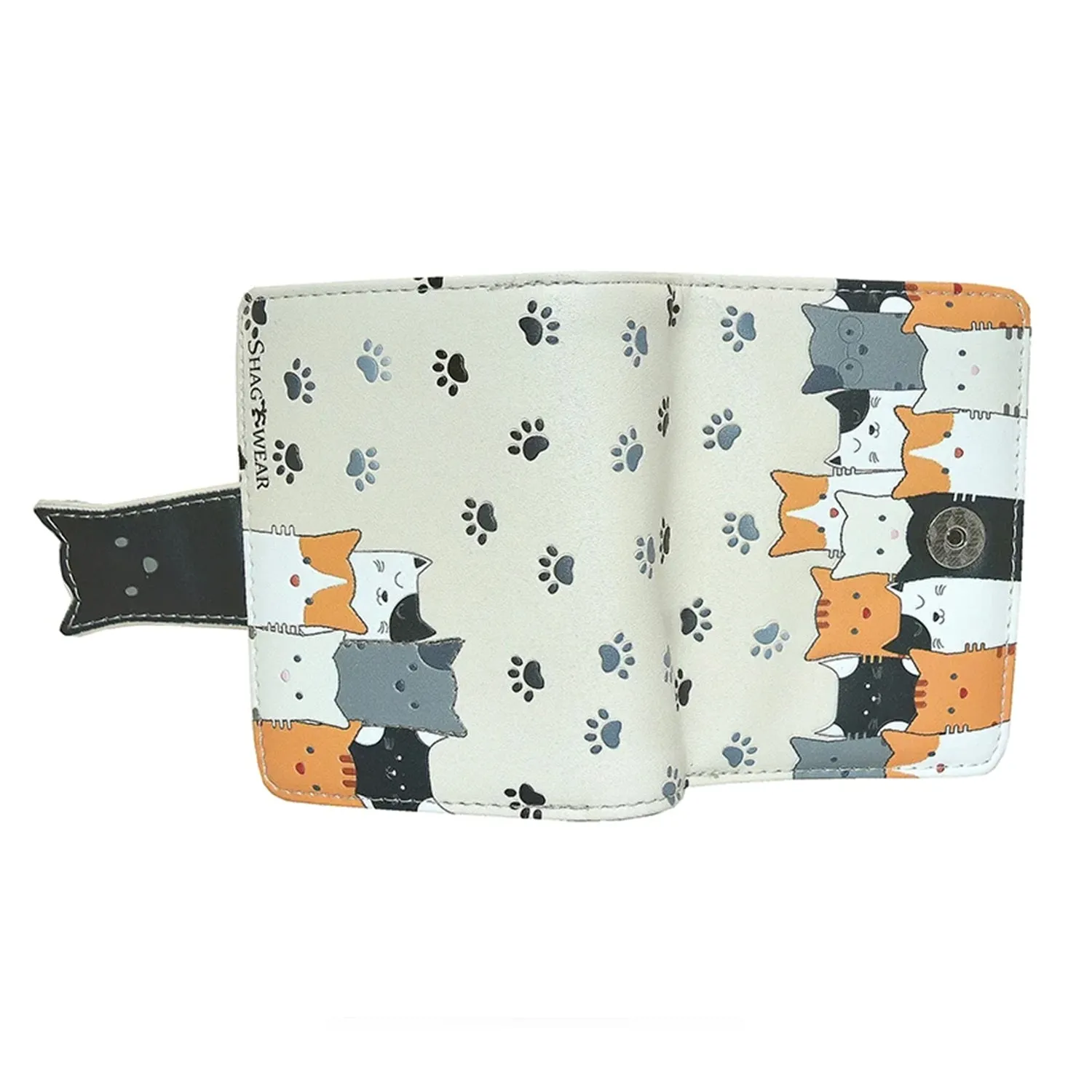Cat Crowd Zipper Wallet Small by Shagwear