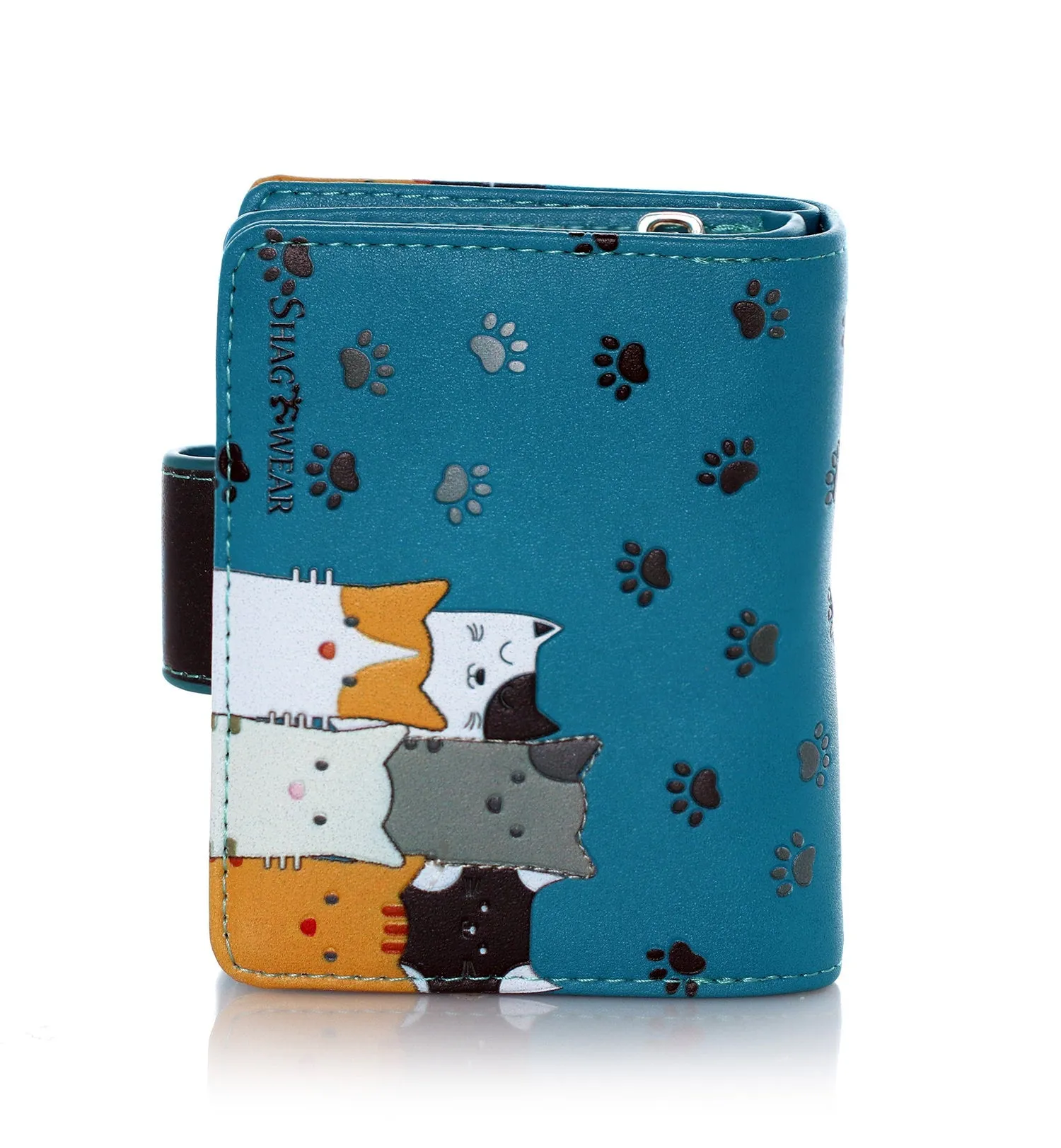 Cat Crowd Zipper Wallet Small by Shagwear