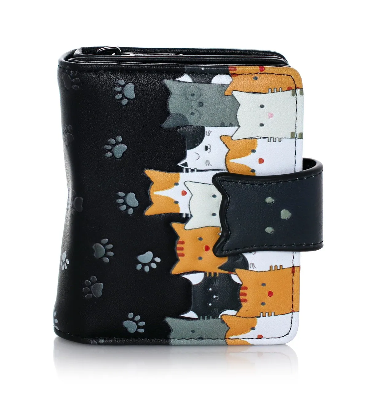 Cat Crowd Zipper Wallet Small by Shagwear