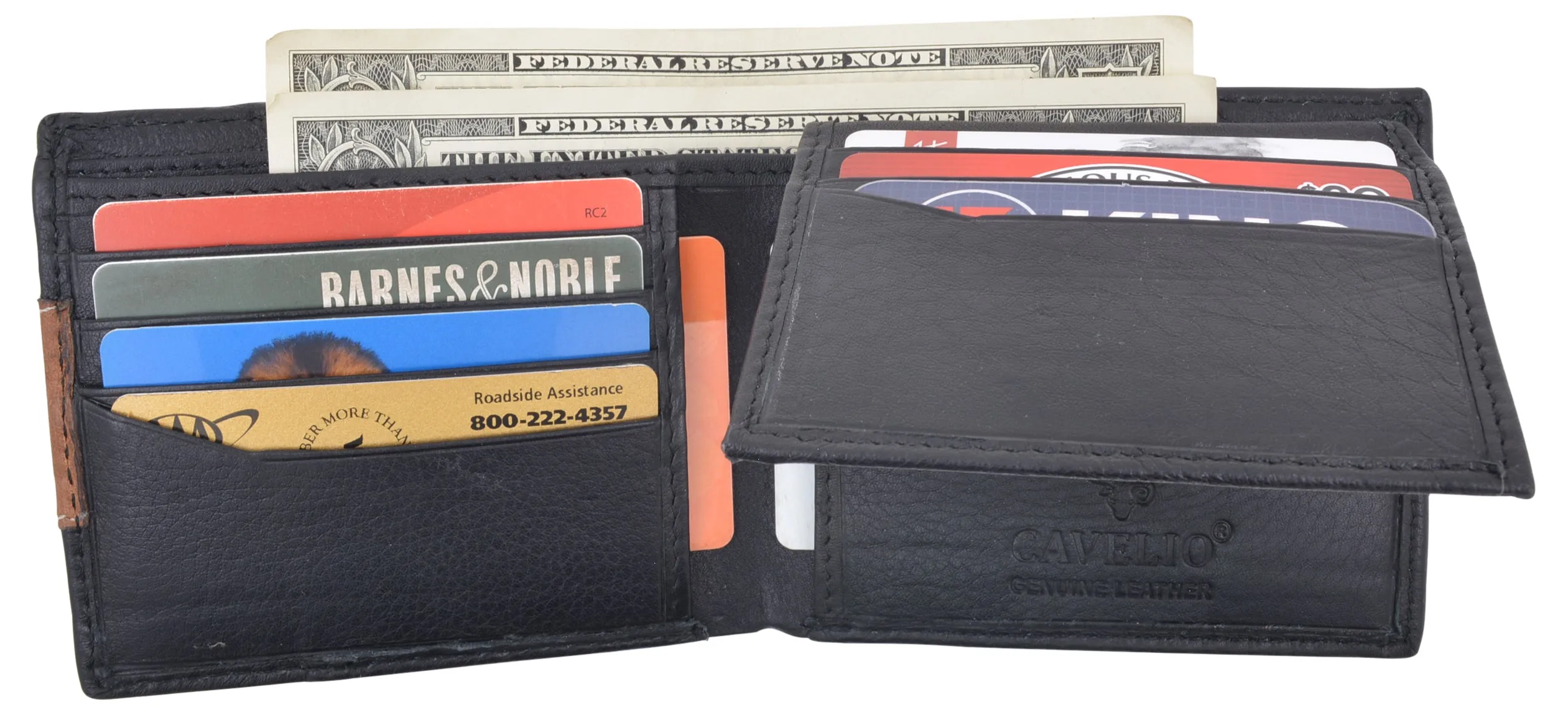 Cavelio Men's Premium Leather Bifold Card ID Holder Wallet 404053