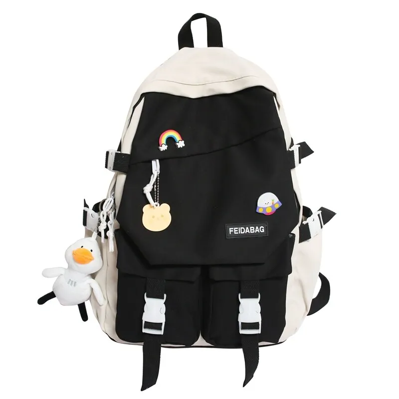 Christmas Gift Couples Waterproof Cute Backpack male Female Harajuku School Bag College Lady Kawaii Backpacks Fashion Book Girl Bags Student