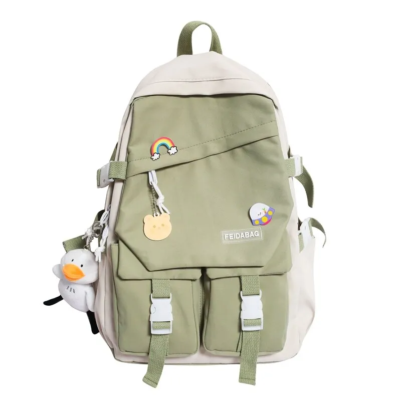 Christmas Gift Couples Waterproof Cute Backpack male Female Harajuku School Bag College Lady Kawaii Backpacks Fashion Book Girl Bags Student