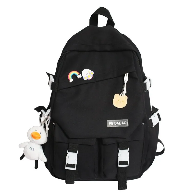Christmas Gift Couples Waterproof Cute Backpack male Female Harajuku School Bag College Lady Kawaii Backpacks Fashion Book Girl Bags Student
