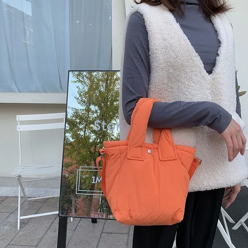 Christmas Gift Small Casual Candy Handbags for Women Ruched Pleated Colorful Ladies Crossbody Bags Cute Simple Weekender Shoulder Bag Girls New