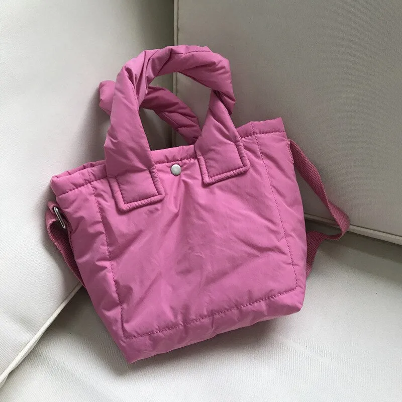 Christmas Gift Small Casual Candy Handbags for Women Ruched Pleated Colorful Ladies Crossbody Bags Cute Simple Weekender Shoulder Bag Girls New