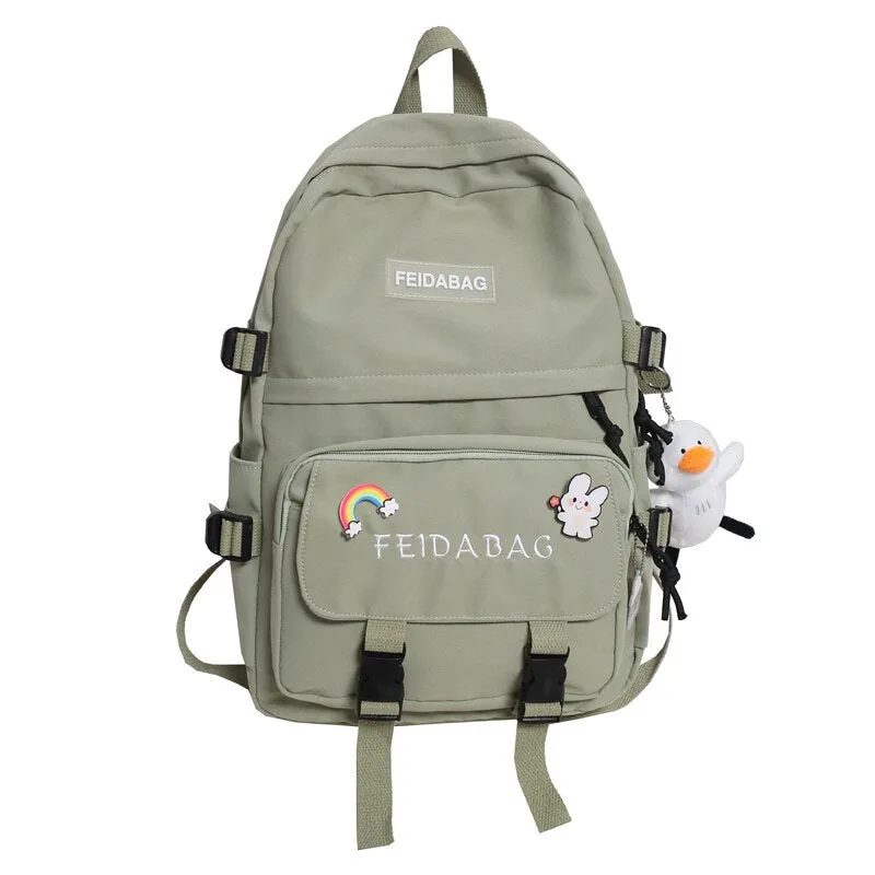 Christmas Gift Summer School Bag Waterproof Cute Backpack Nylon Female Harajuku College Lady Kawaii Backpacks Fashion Book Girl Bags Student