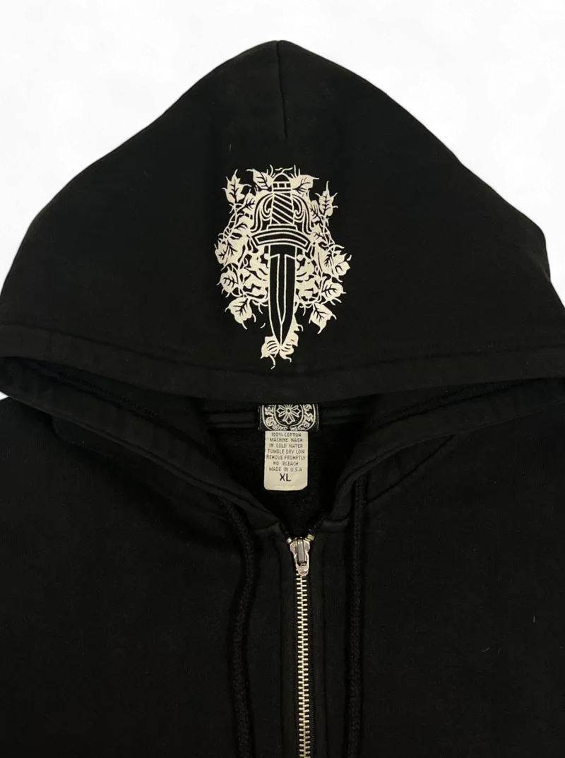 Chrome Hearts Black Dagger Logo Hoodie Vintage