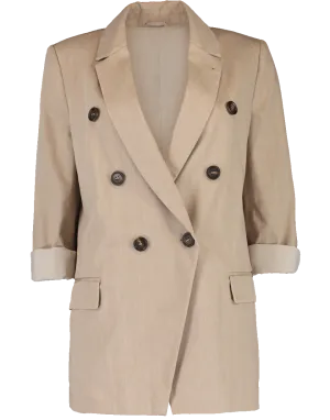 Cotton Horn Button Gab Jacket