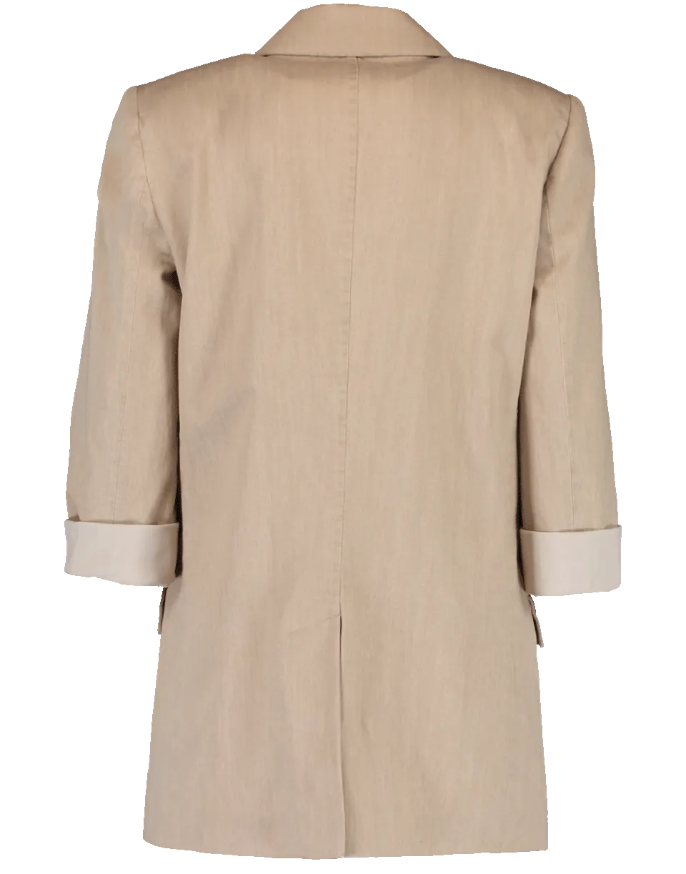 Cotton Horn Button Gab Jacket