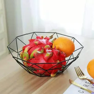 Creative Iron Fruit Basket-(5291) Black