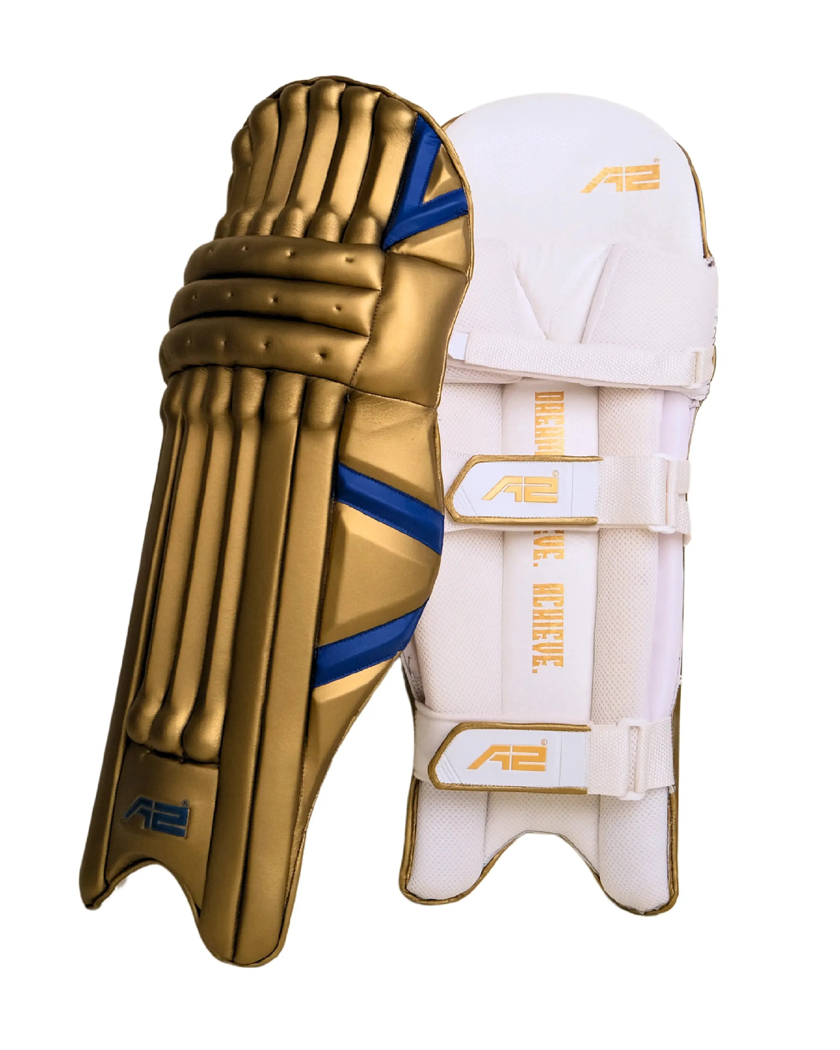 Cricket Batting Pads - Gold & Dark Blue