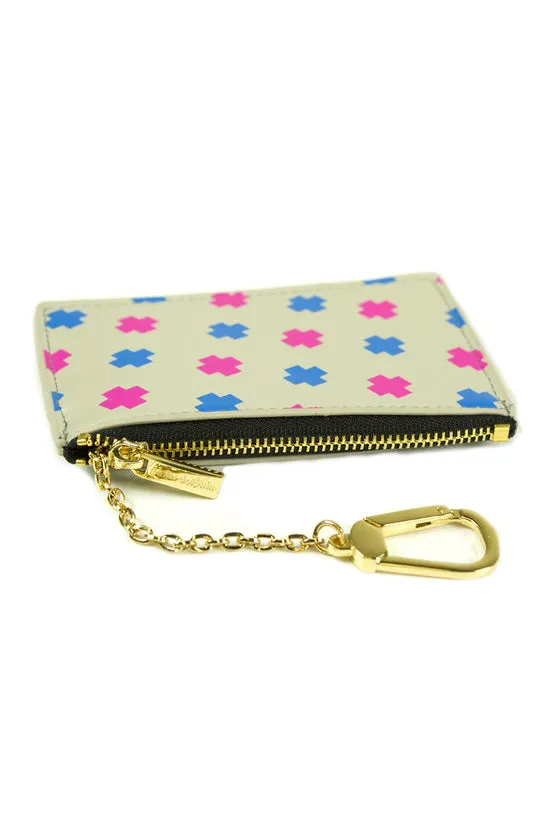 Cross Coin Pouch Grey