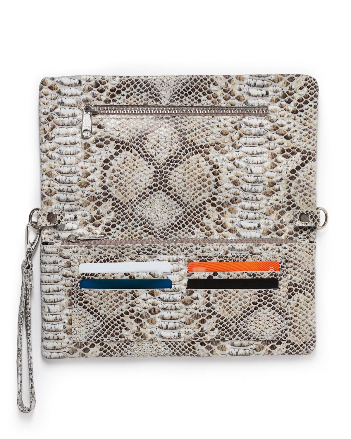 Crystal Cross-Body: Camel Snake