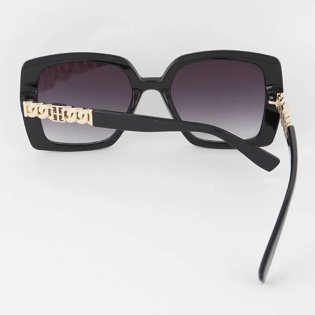 Curb Chain Gradient Box Sunglasses