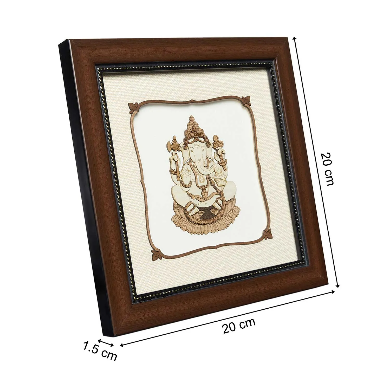 Decorative Ganesha Wood Art Frame 8 in x 8 in