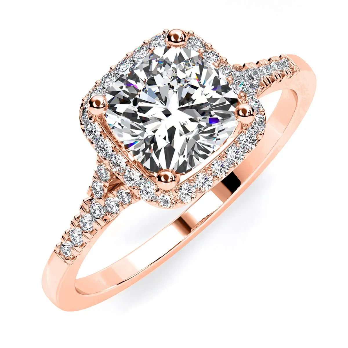Desert Rose - Cushion Diamond Engagement Ring