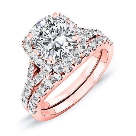 Desert Rose - Cushion Lab Diamond Bridal Set (IGI Certified)