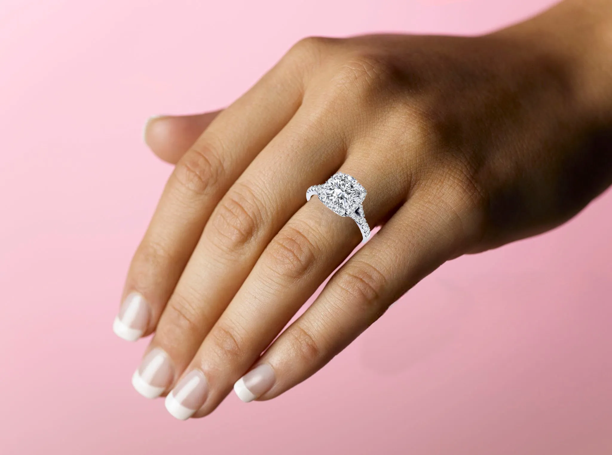 Desert Rose - Cushion Lab Diamond Bridal Set (IGI Certified)