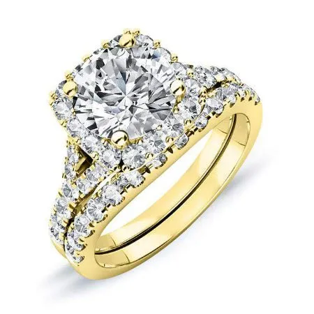 Desert Rose - GIA Natural Round Diamond Bridal Set