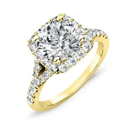 Desert Rose - GIA Natural Round Diamond Bridal Set