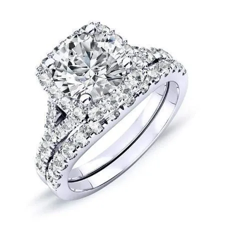 Desert Rose - GIA Natural Round Diamond Bridal Set