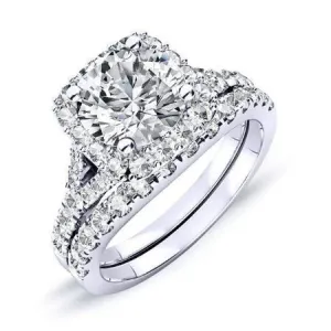 Desert Rose - GIA Natural Round Diamond Bridal Set