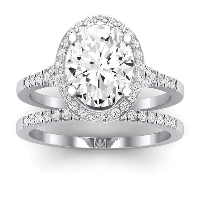 Desert Rose - Oval Moissanite Bridal Set