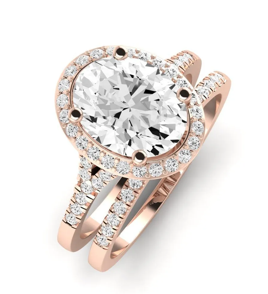 Desert Rose - Oval Moissanite Bridal Set
