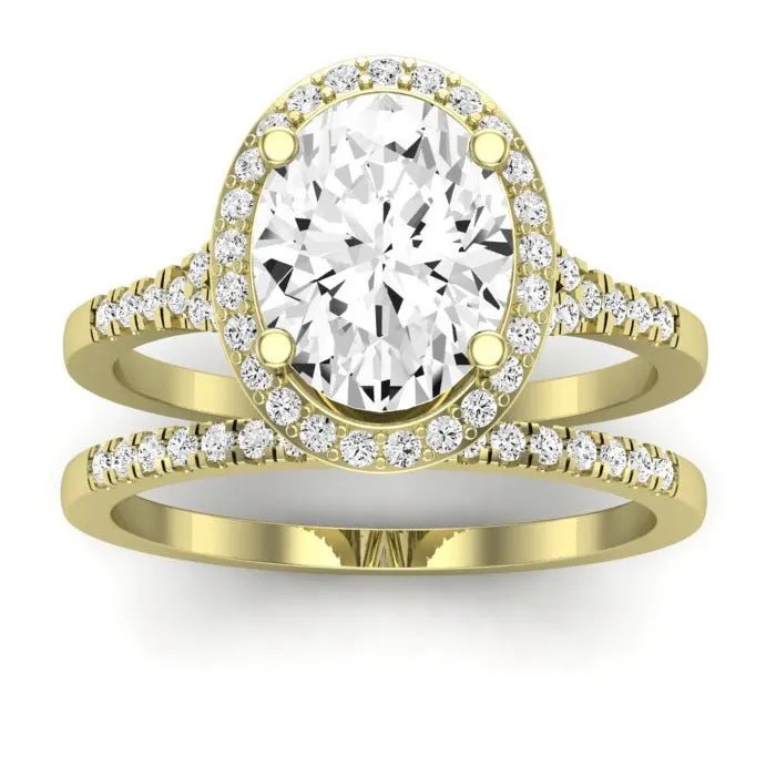Desert Rose - Oval Moissanite Bridal Set