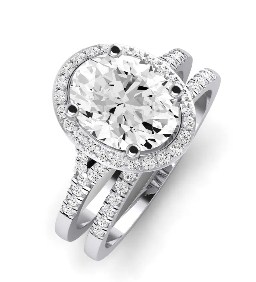 Desert Rose - Oval Moissanite Bridal Set
